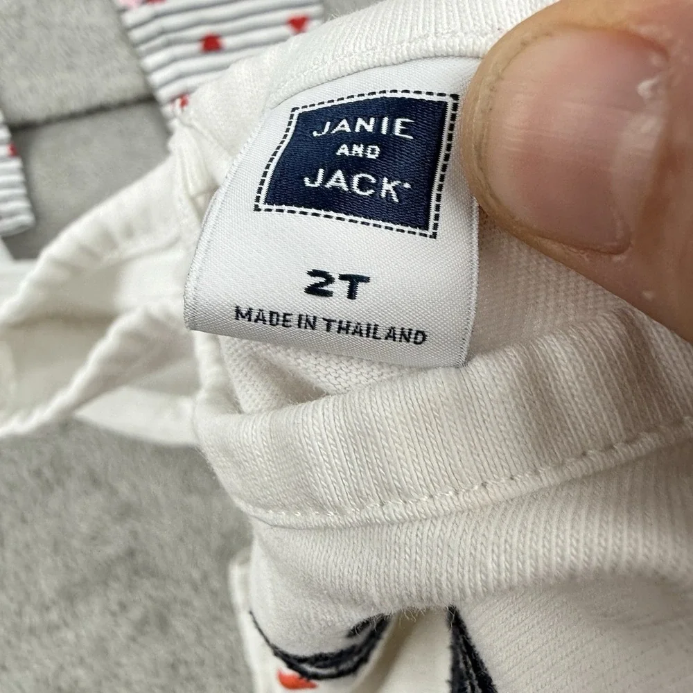 Janie‎ and Jack Valentine's Day Outfit Size 2T Shirt Pants Hearts Coquette Cute